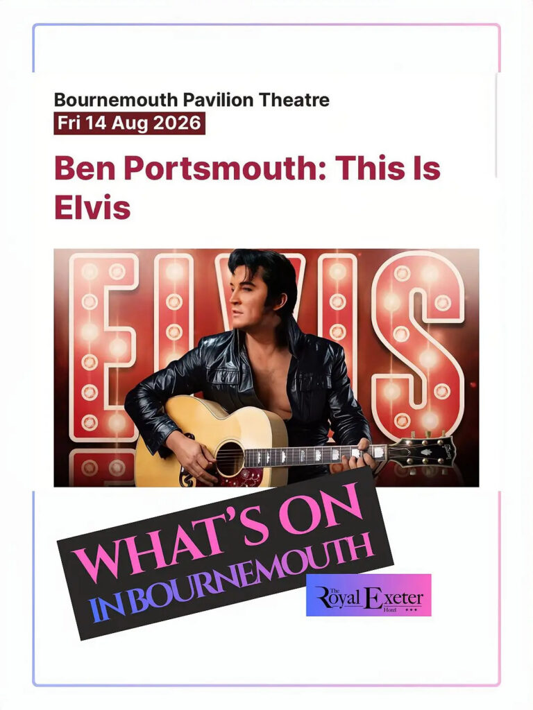 Ben Portsmouth performing “This Is Elvis” at Bournemouth Pavilion Theatre on Friday 14 August 2026.