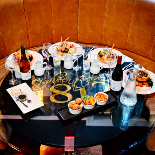 Sunday roast table at 1812 Lounge Bar at Royal Exeter Hotel Bournemouth
