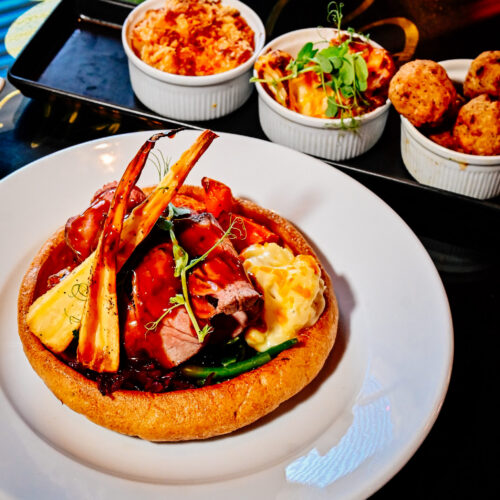 Sunday Roast | Royal Exeter Hotel Bournemouth Sunday roast with roast beef, Yorkshire pudding and seasonal vegetables at Royal Exeter Hotel Bournemouth
